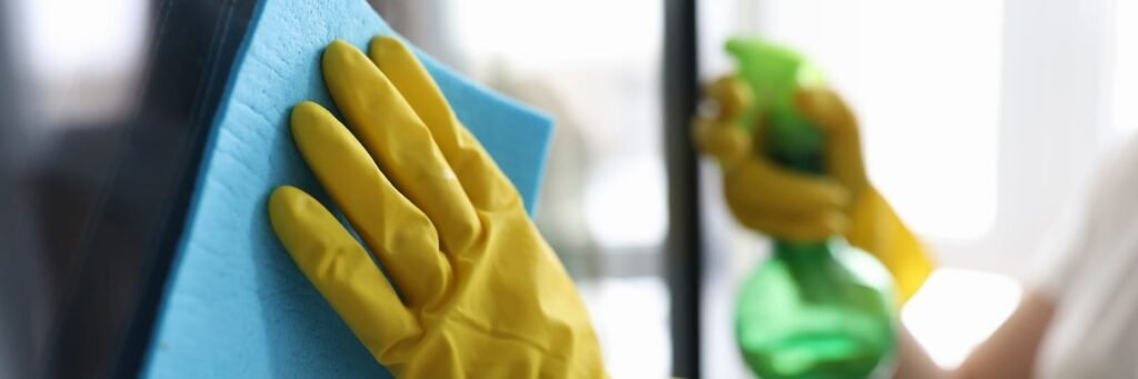 man-washing-window-protective-gloves-closeup-cleaning-apartments-conceptClean services in Orange Park, FL